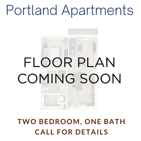 Floor plan for 2 beds, 1 bath, 900 sqft